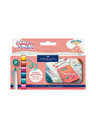 FABER-CASTELL | Gofa Kreativmarker Étui de 6 Holiday | 